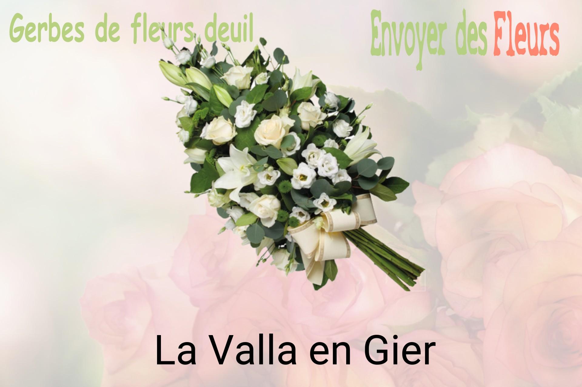 Gerbe de fleurs de deuil livrée à La Valla-en-Gier